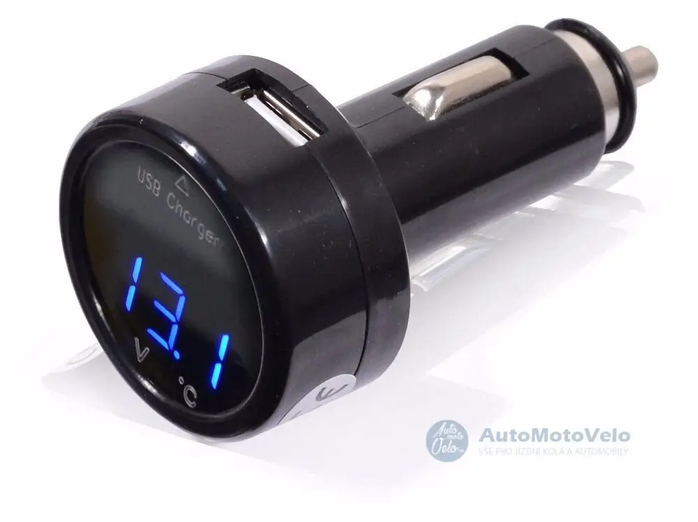 Zástrčka MULTI - USB, voltmetr, teploměr Autentický
