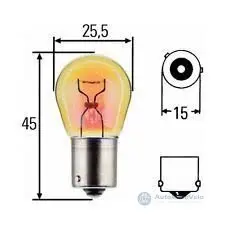 Finální Výprodej Hella žárovka 24V 21W PY21W BAU15s