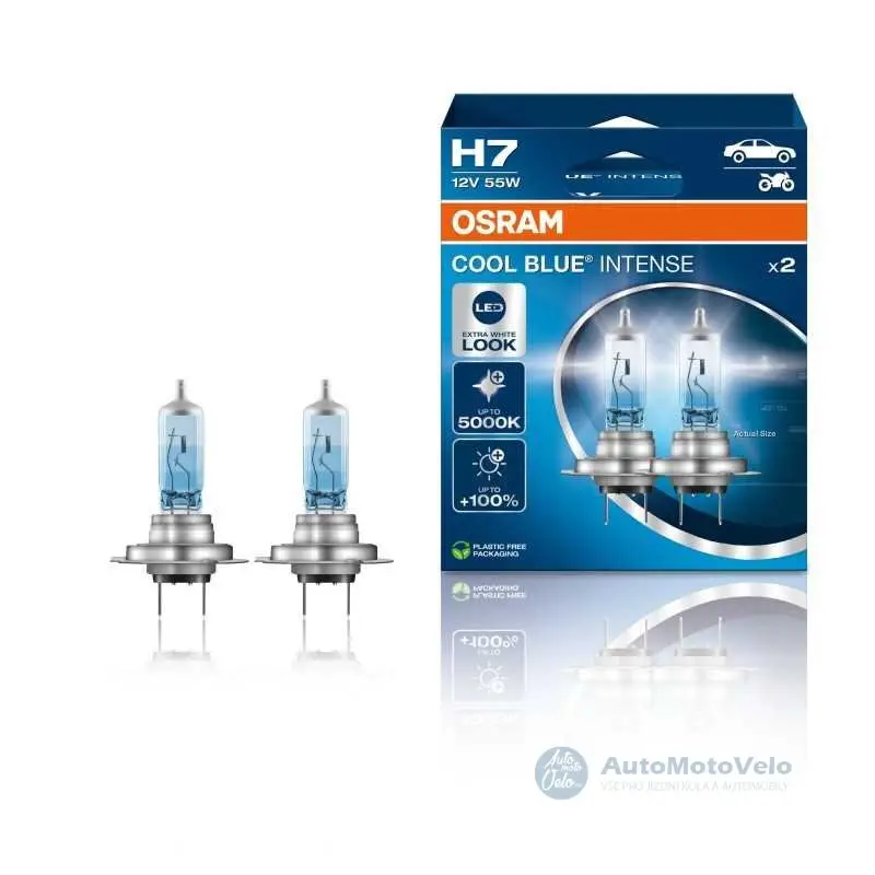 Osram Cool Blue Intense 12V H7 55W 5000k 2ks Nejprodávanější