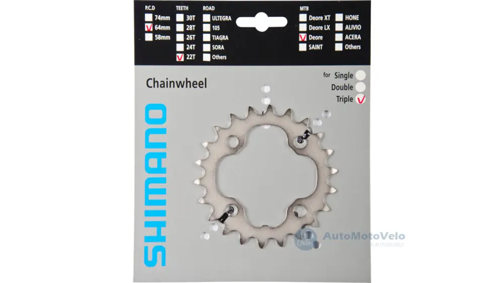 Kup Teď Převodník Shimano DEORE FCM532 22z, stříbrný