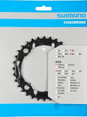 Víkendová Akce Převodník Shimano DEORE FC-M590 32z - černý