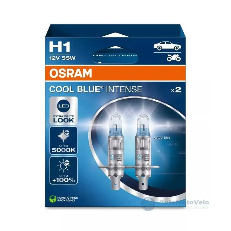 Koupit Online Osram Cool Blue Intense NEXT GEN 12V H1 55W 5000K 2ks