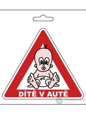 Samolepka dítě v autě 105x120mm Víkendová Akce