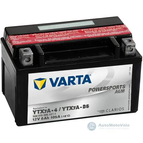 Motobaterie Varta AGM YTX7A-BS Finální Výprodej