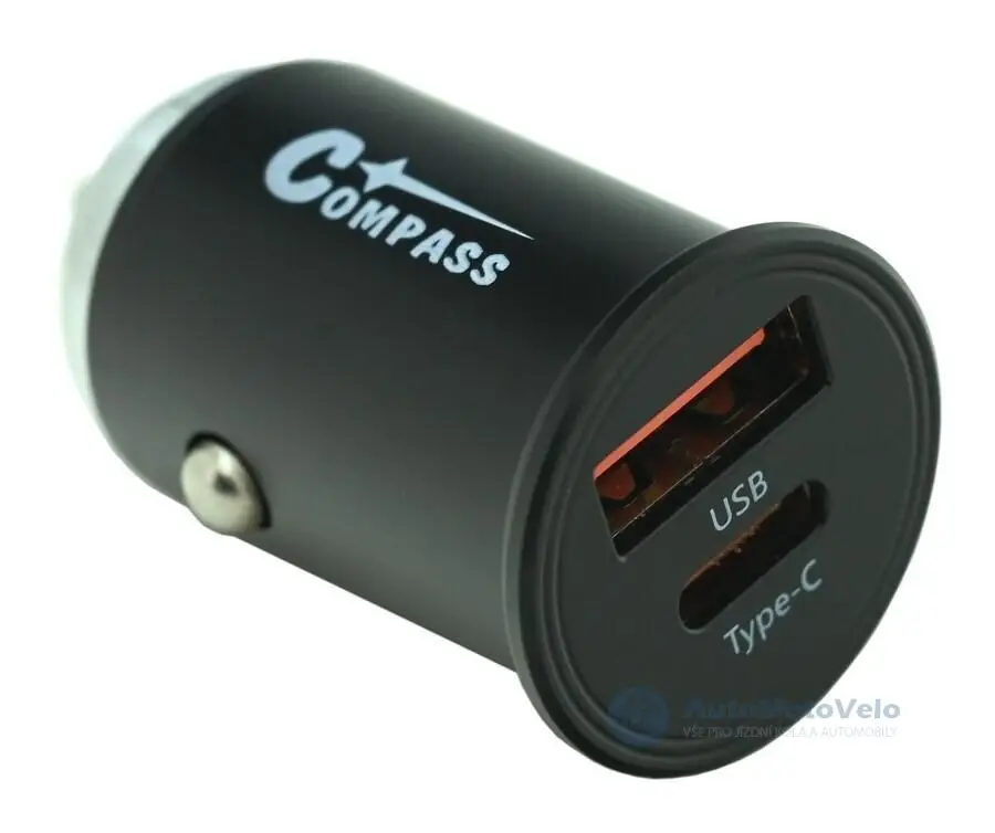Ověřený Zástrčka 12/24V nízkoprofilová QC3/PD3 USB-A/USB-C 30W