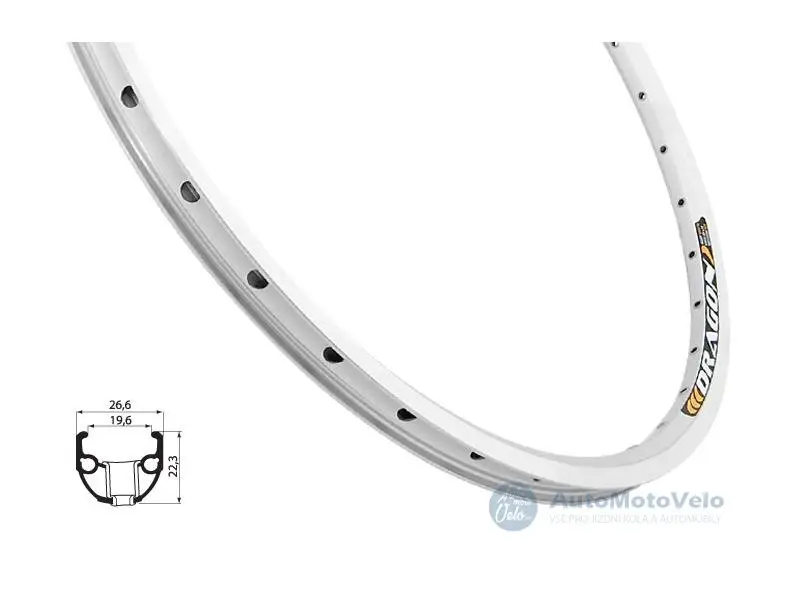 Hit Sezóny ráfek Remerx - Dragon 559x19 1n AV - stříbrný