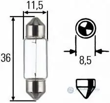 Poslední Šance Hella žárovka 12V 10W SV8,5-8 11x44mm