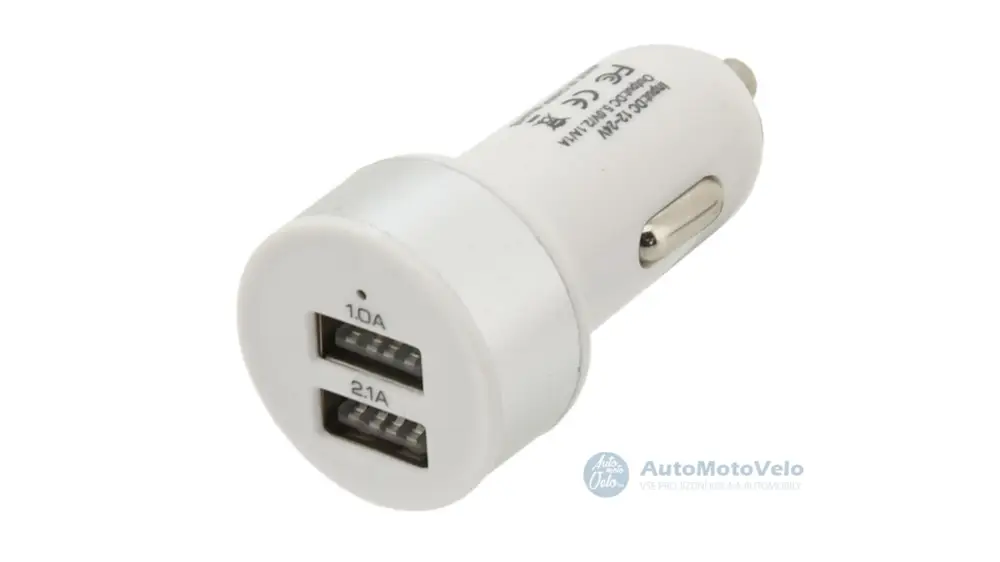 Zástrčka bílá 2xUSB 12-24V 5V/2100mA Odeslání Ihned