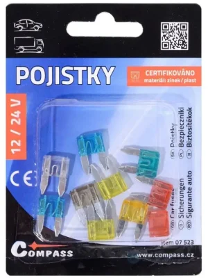 Sada nožových pojistek MINI 10ks Autentický