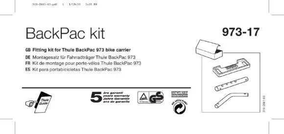 Vrácení Zdarma Thule kit 973-17