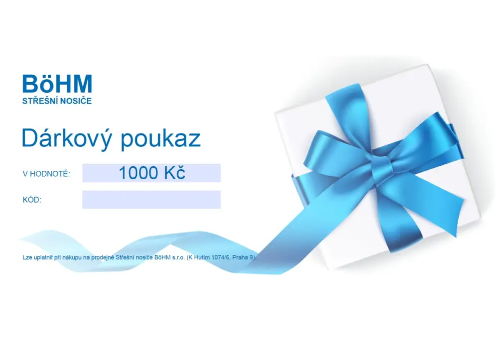 Dárkový poukaz v hodnotě 1000 Kč Aktuální