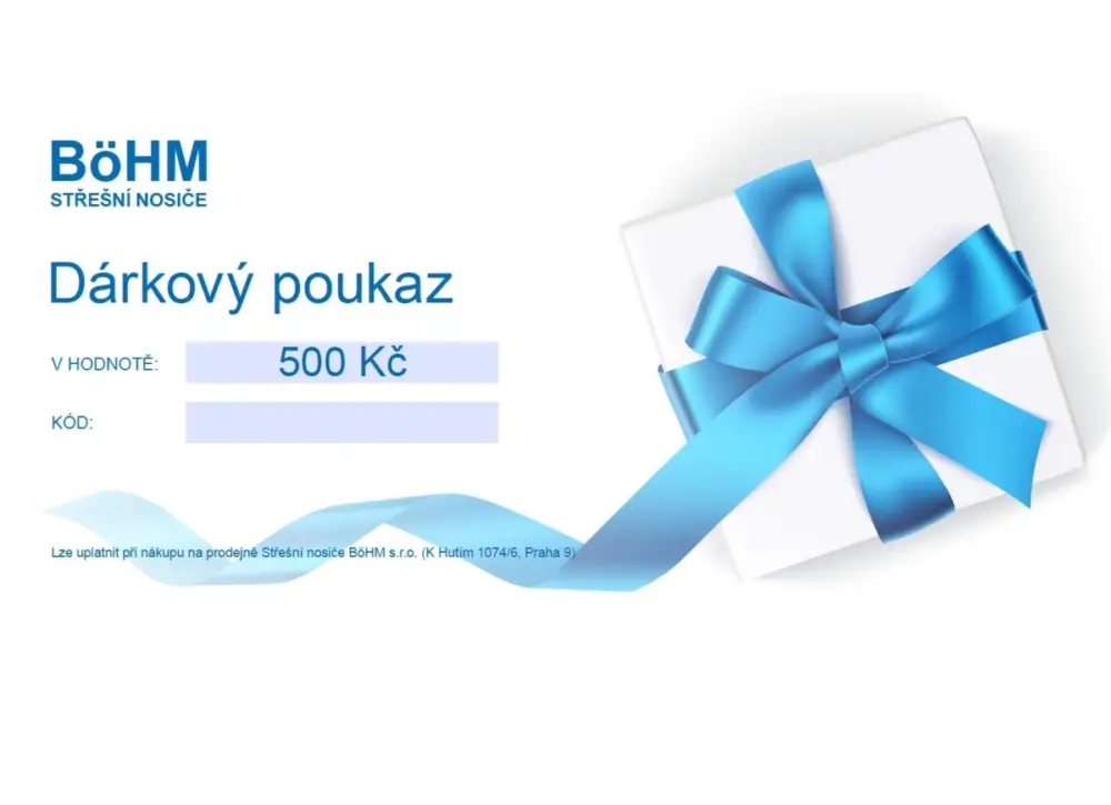 Dárkový poukaz v hodnotě 500 Kč Jen Po Omezenou Doba