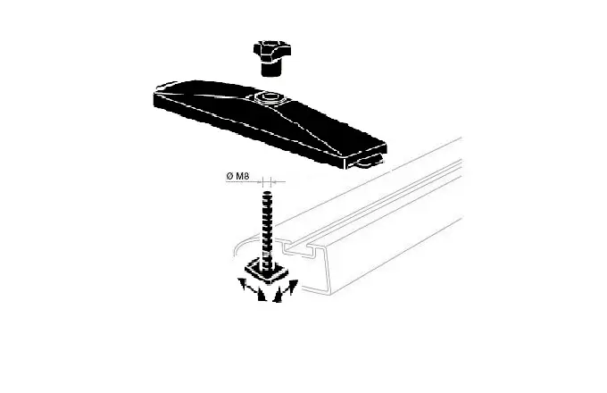 Upínací sada boxu do T-drážky Thule 696-6 pro nosiče BMW (24mm) Ověřený