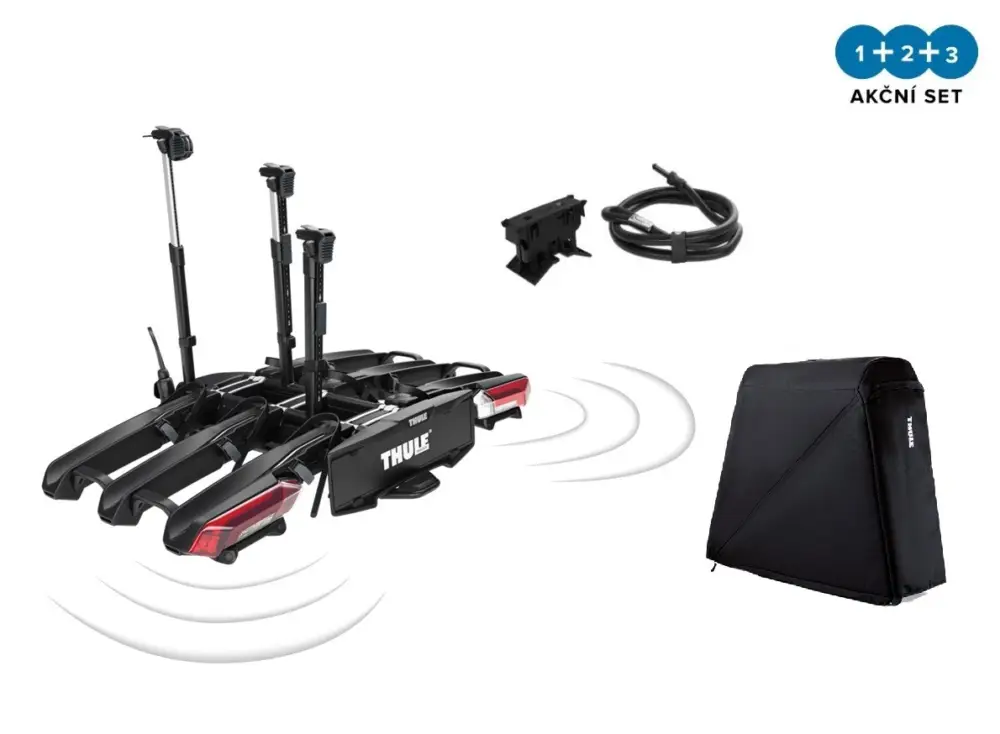 Vysoce Kvalitní Thule Epos ParkSecure 3bike s parkovacími senzory + taška 9793 + zámek 9785