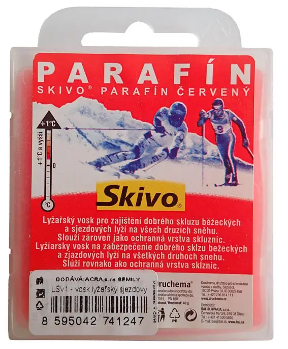 Bezpečná Platba Skivo vosk sjezdový červený +1°C a vyšší 40 g