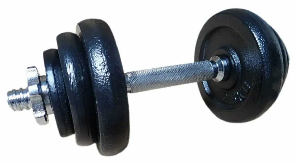 ACRA nakládací činka jednoruční set 2 x 10 kg (20 kg) pogumované Výhodná Nabídka