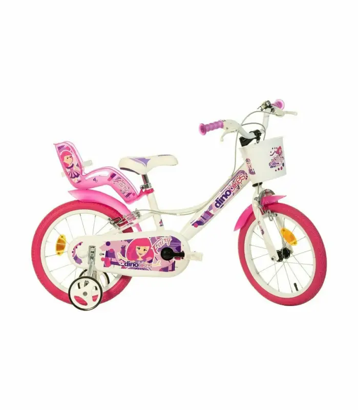 Cenový Hit Dětské kolo Dino Bikes 16" Bílé s růžovým potiskem