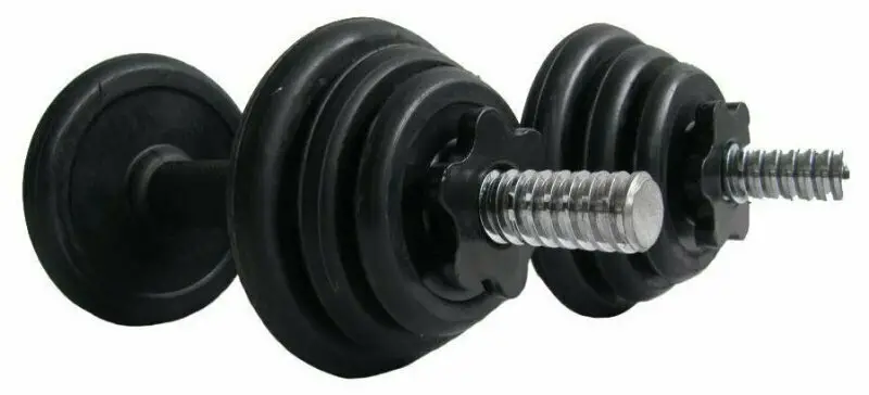 Časově Omezené ACRA nakládací činka jednoruční set 2 x 5 Kg (10kg) pogumované
