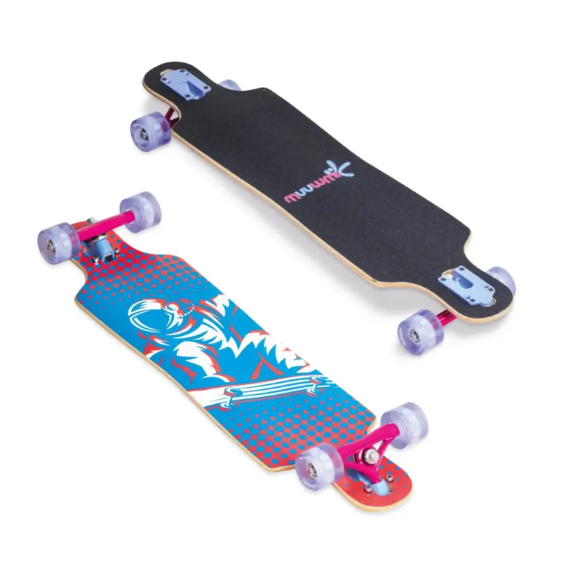 Muuwmi Longboard Compact ABEC 7 SPACE, se svítícími kolečky Originální