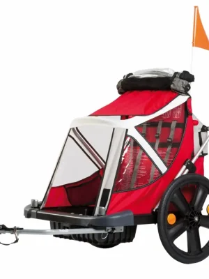 BELLELLI B-TRAVEL Dětský vozík za kolo, červený Novinka