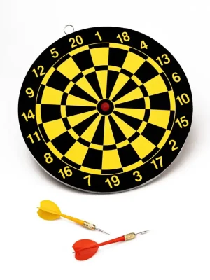 Acra terč na šipky 10" W3021DB, kovový rám, 2 šipky Akce