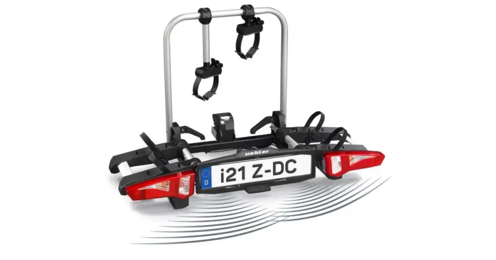 Nosič kol na tažné zařízení UEBLER i21 Z-DC pro 2 kola, 90° výklop + parkovací senzory Bezpečná Platba