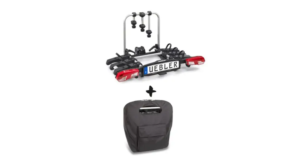 Nejprodávanější Nosič kol na tažné zařízení UEBLER H31 S pro 3 jízdní kola, 90° výklop + transportní taška