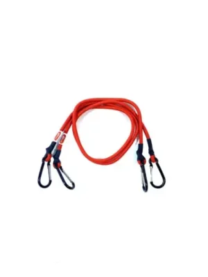 Nová Kolekce Pryžový úchyt JUMBO s karabinami 2 x 80cm red