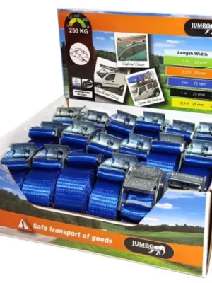 Sada popruhů JUMBO - Display 18 x T200200 ( 2,5 x 200 cm) blue Přímo Od Výrobce