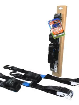 Poslední Šance Popruh JUMBO 2 x 180cm s '' S '' háky / 600kg / black - určený pro převoz motocyklů