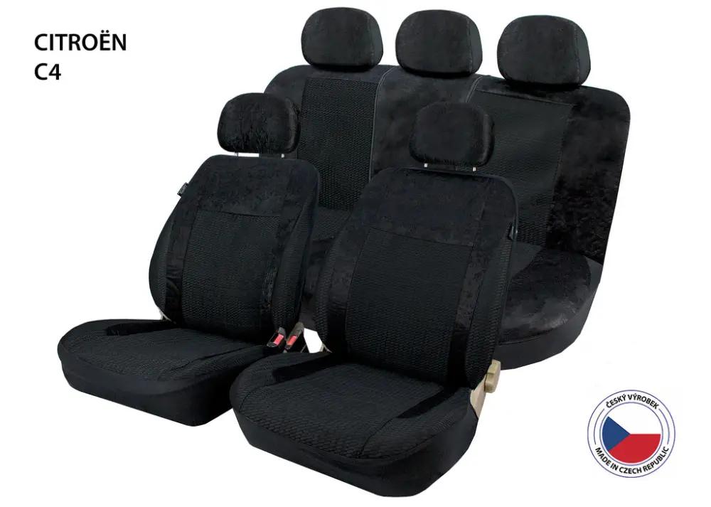 Finální Výprodej Autopotahy Perfetto AL Citroën C4 černá