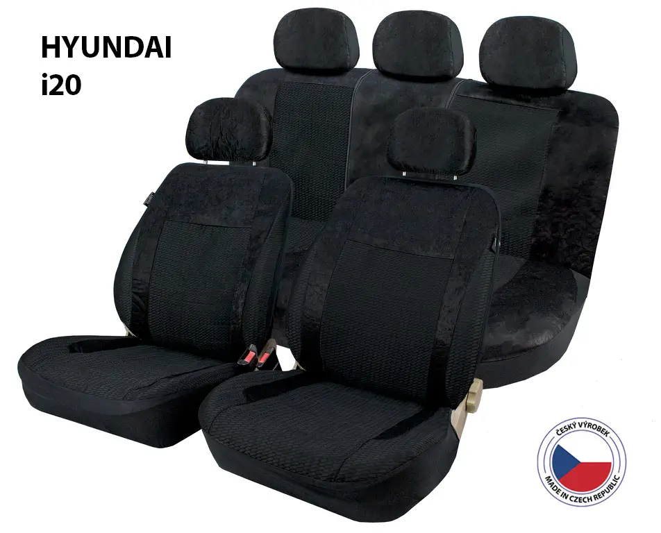 Aktuální Autopotahy Perfetto AL Hyundai i20 černá