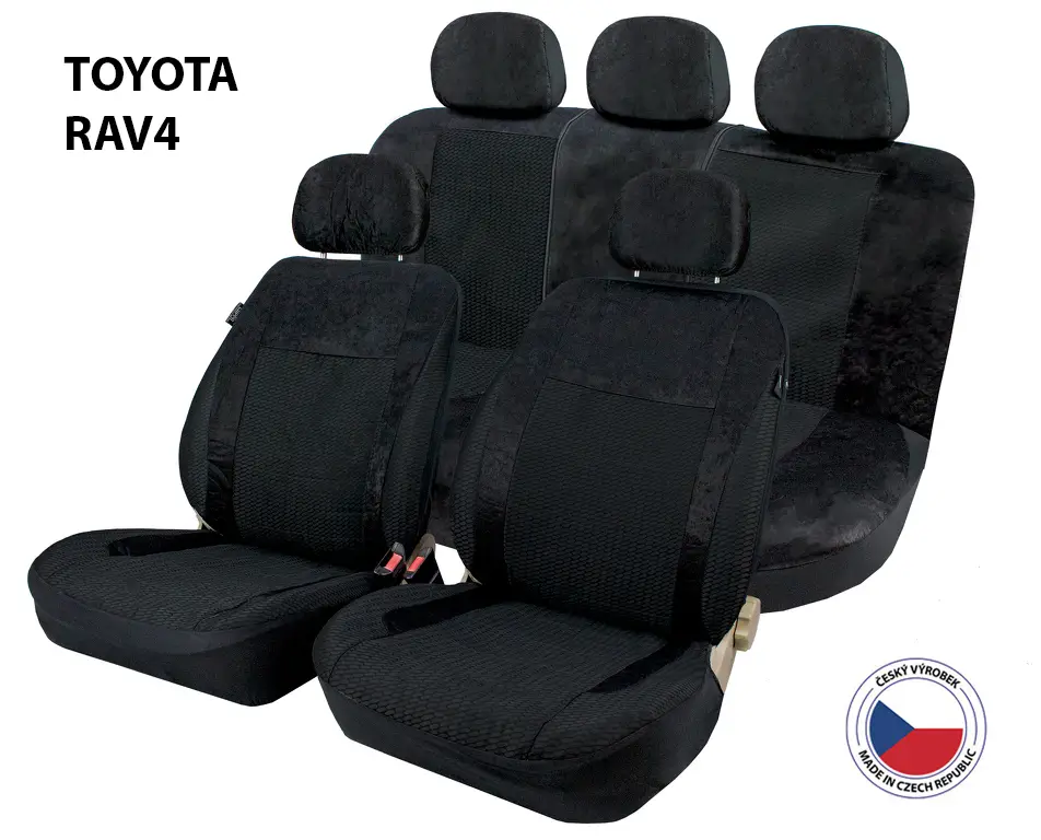 Autopotahy Perfetto AL Toyota RAV4 černá Nejlepší Volba