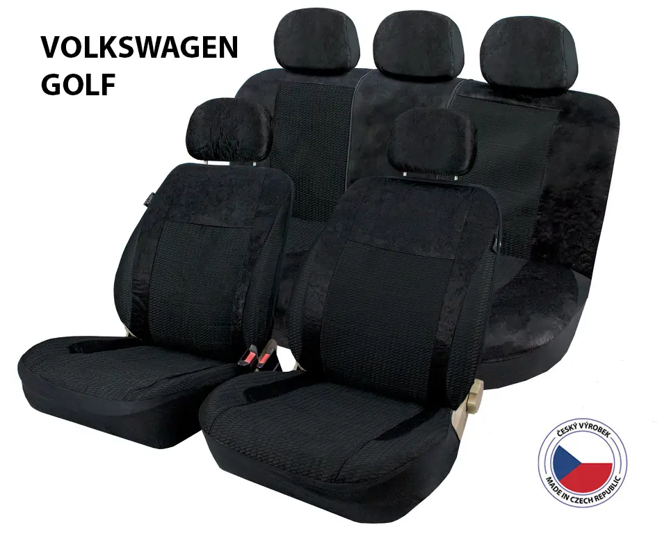 Autopotahy Perfetto AL Volkswagen Golf černá Akční Cena