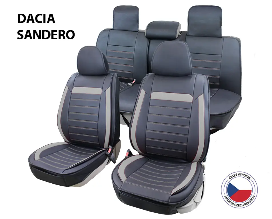 Autopotahy Perfetto DL Dacia Sandero černá/šedá Pouze Dnes