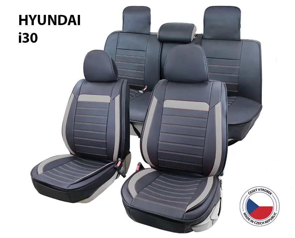 Autopotahy Perfetto DL Hyundai i30 černá/šedá Finální Výprodej