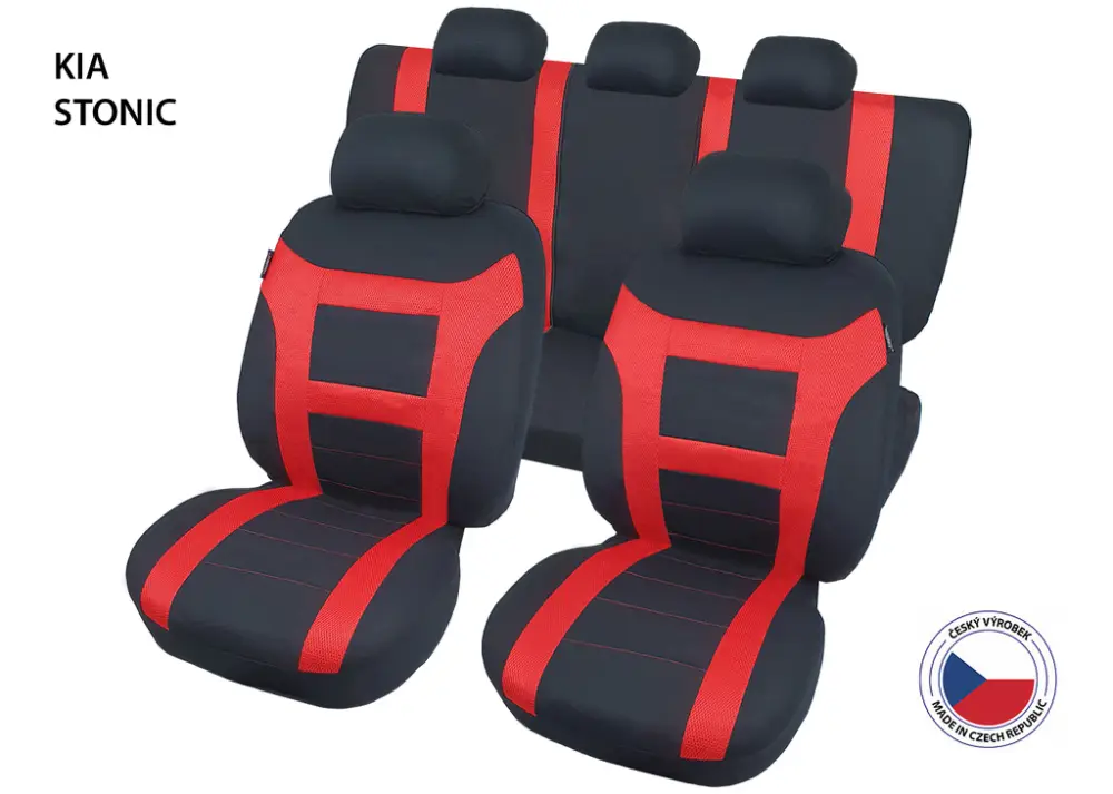 Autopotahy Perfetto EL Kia Stonic červená Akce