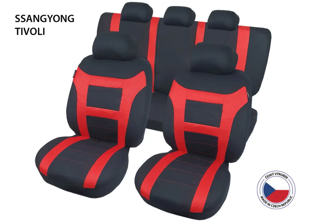 Autopotahy Perfetto EL SsangYong Tivoli červená Finální Výprodej