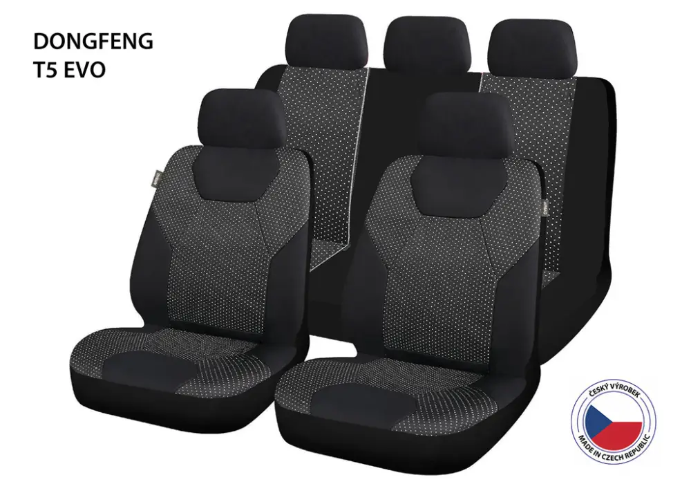 Vysoce Kvalitní Autopotahy Perfetto GL Dongfeng T5 EVO černá/šedá