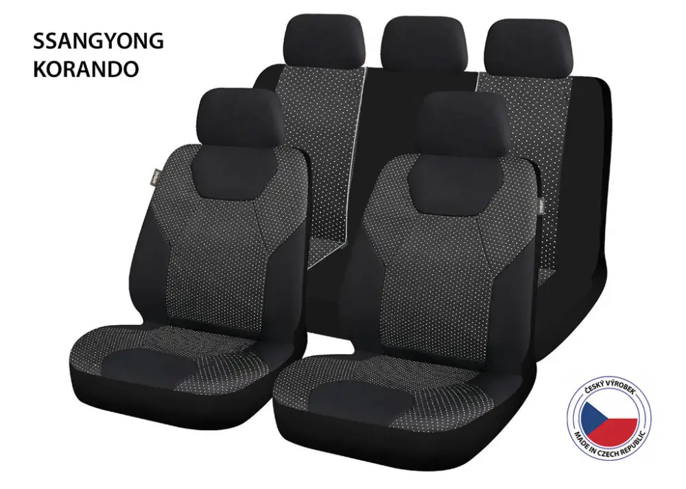 Dokud Zásoby Vydrží Autopotahy Perfetto GL SSangYong Korando černá/šedá