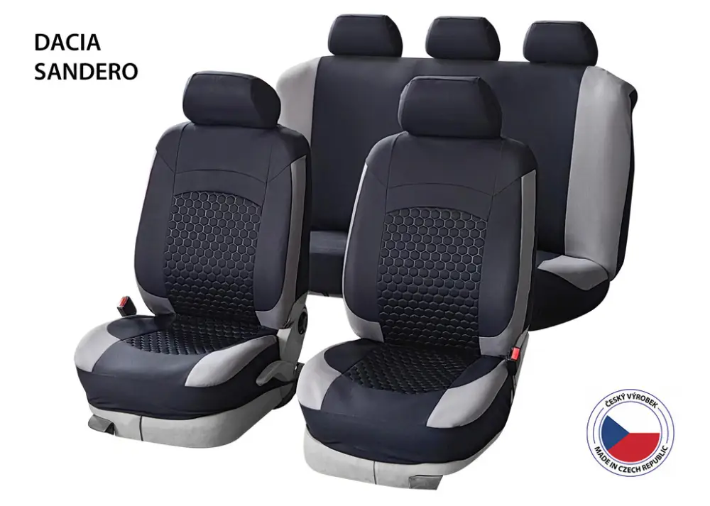 Autopotahy Perfetto HL Dacia Sandero černá/šedá Sleva