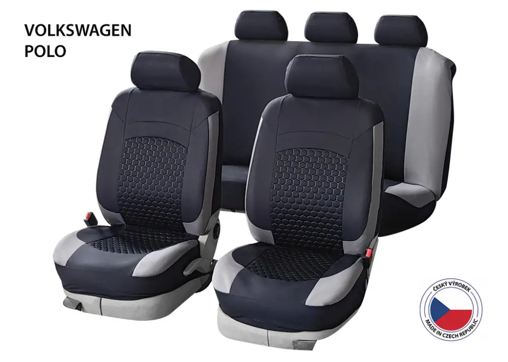 Odeslání Ihned Autopotahy Perfetto HL Volkswagen Polo černá/šedá