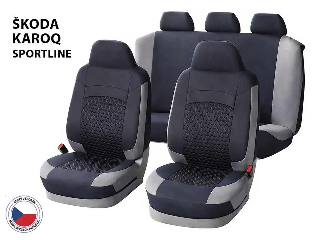 Kup Teď Autopotahy Perfetto HLH Škoda Karoq Sportline černá/šedá