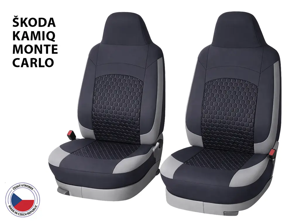Autopotahy Perfetto OLH Škoda Kamiq Monte Carlo černá / šedá 2ks Objednat Nyní