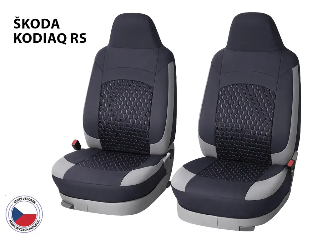 Autopotahy Perfetto OLH Škoda Kodiaq RS černá / šedá 2ks Víkendová Akce