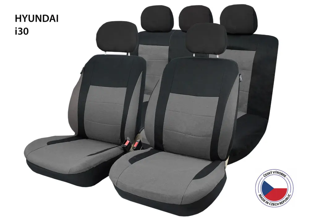 Autopotahy Perfetto SL Hyundai i30 černá/šedá Sezónní Sleva