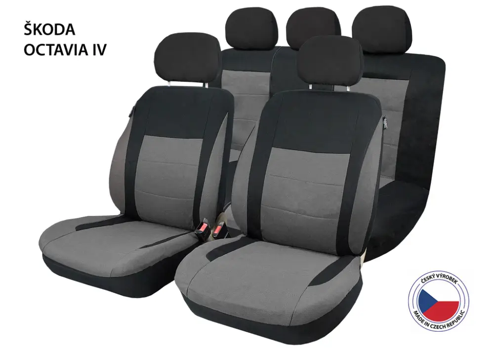 Aktuální Autopotahy Perfetto SL Škoda Octavia IV černá/šedá
