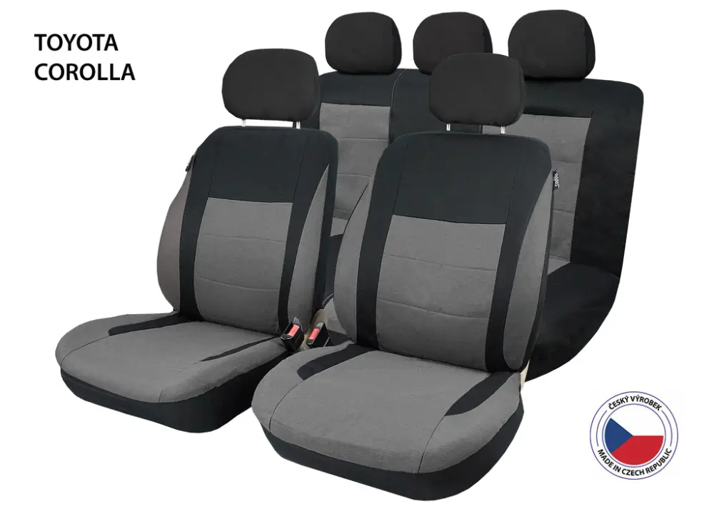 Autopotahy Perfetto SL Toyota Corolla černá/šedá Autentický
