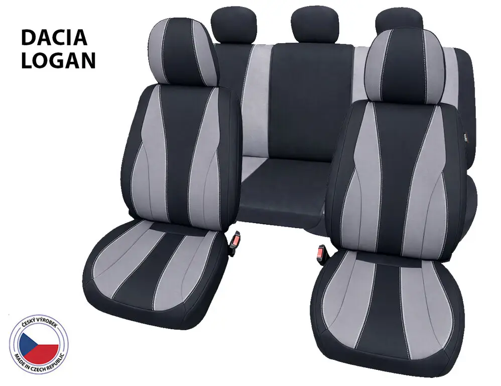 Bezpečná Platba Autopotahy Perfetto TM Dacia Logan černá/šedá