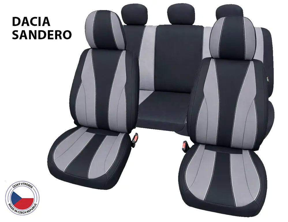 Oblíbený Autopotahy Perfetto TM Dacia Sandero černá/šedá